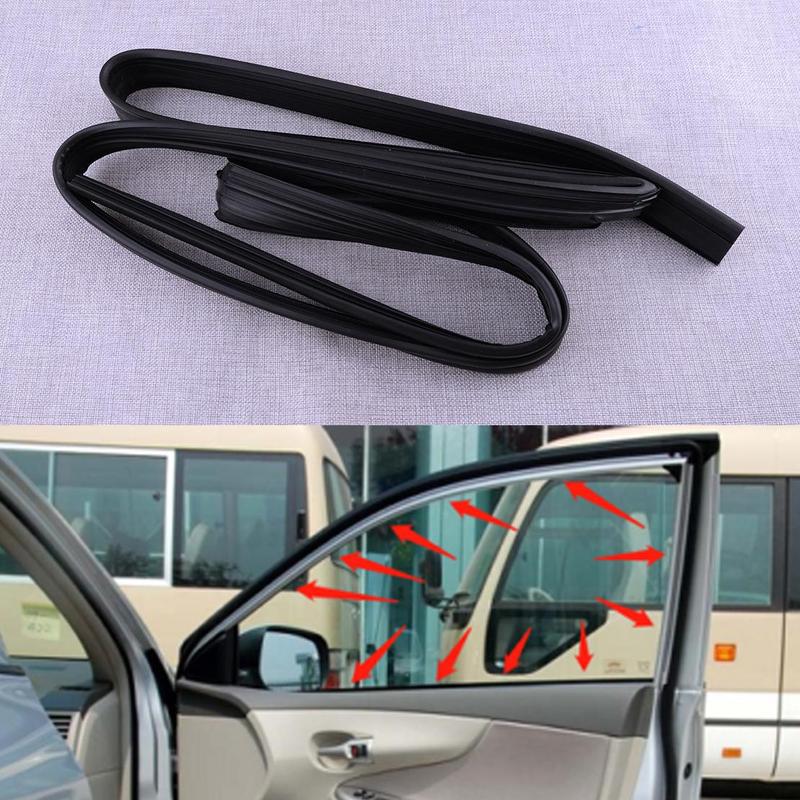 Car Front Right Door Glass Sealing Strip Black Rubber Fit For Toyota Corolla ZZE122 ZRE120 2004-2008 2009 2010 2011 2012 2013