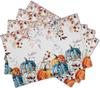 Fall Pumpkins Maple Leaf Placemats Party Decor Washable Thanksgiving Autumn Harvest Kitchen Dining Table Mats Autumn Decorations