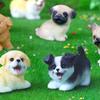 1PC Resin Craft Miniature Figure Tiny For Bonsai Microlandscape Fairy Garden Decor Cute Small Dog Puppy Animal Decoration