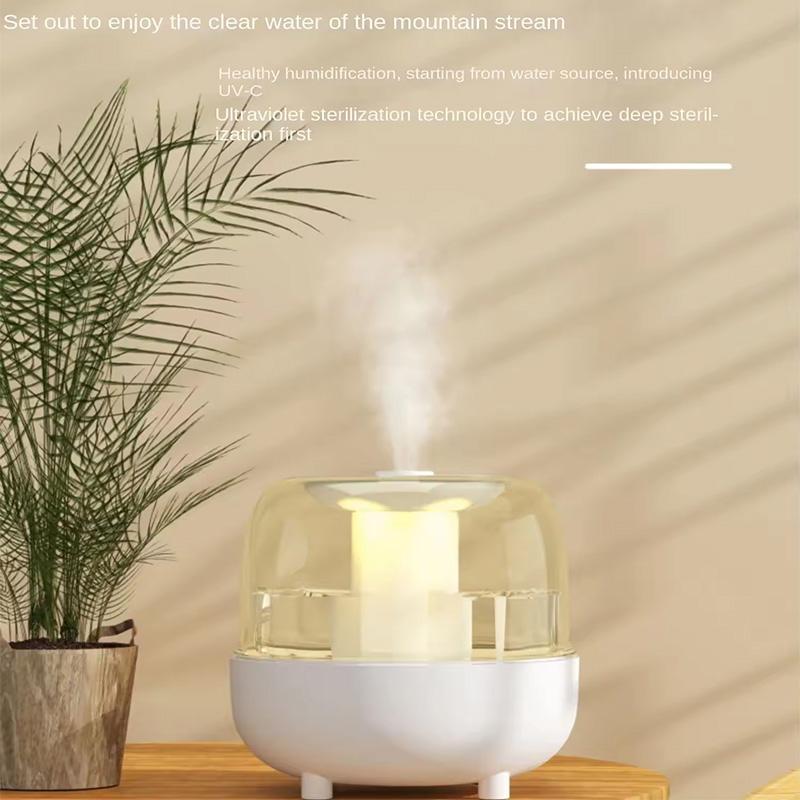 USB Luftbefeuchter mit hoher Kapazität für Zuhause LED-Licht Doppel-Sprüh-Diffusor Leiser Aromatherapie-Diffusor Luftbefeuchter