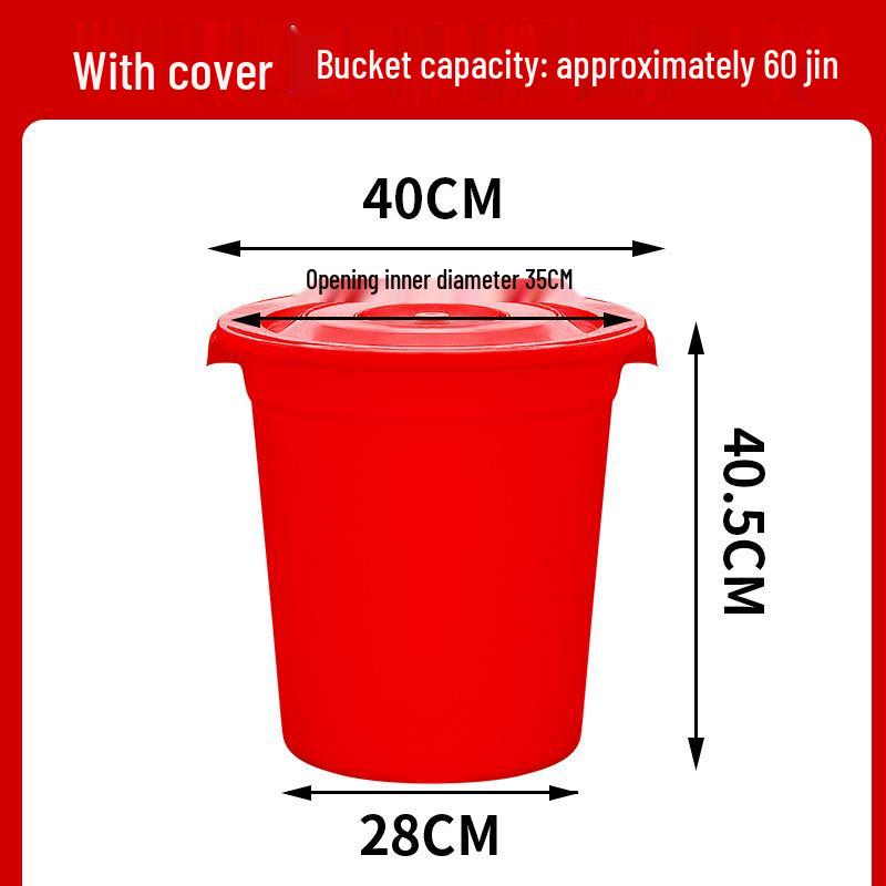 Large Food-Grade Plastic Water Storage Bucket - Extra Capacity & Thickened Design