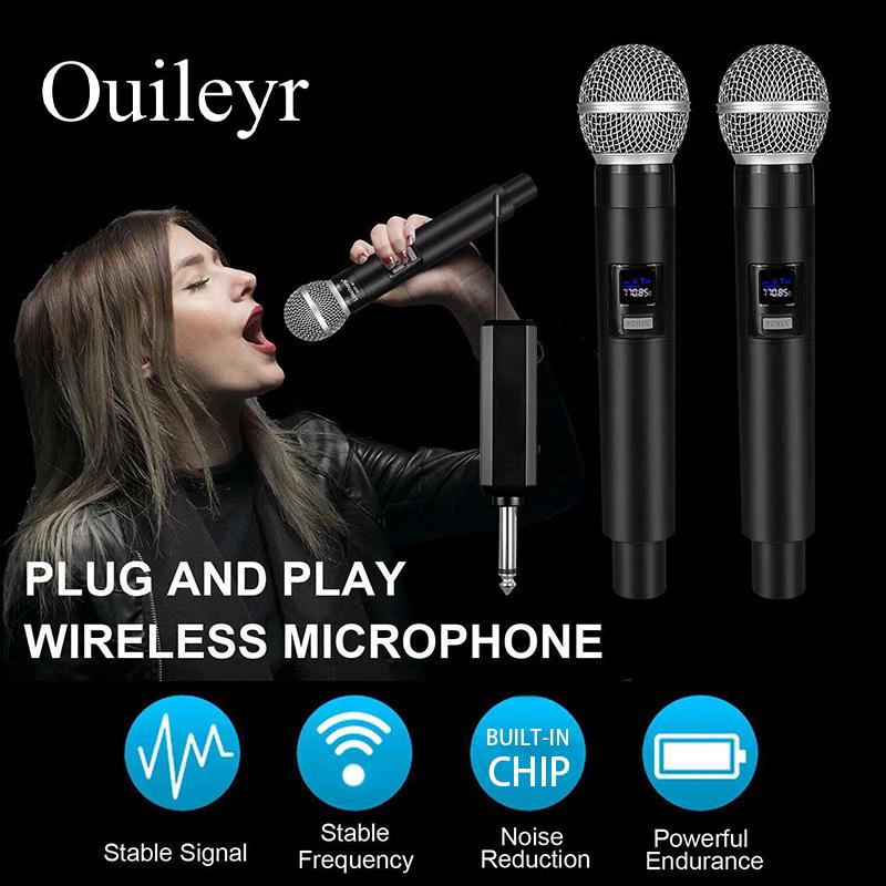 Wireless Dual Microphone Set for Karaoke, Stage, Home, and Outdoor Events
