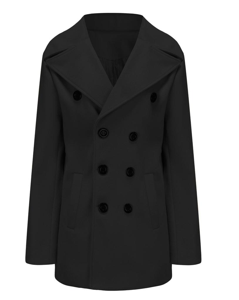 Europäischer & Amerikanischer Herren Wollmantel - Britischer Stil, Mittellang, Langarm, Herbst/Winterbekleidung.