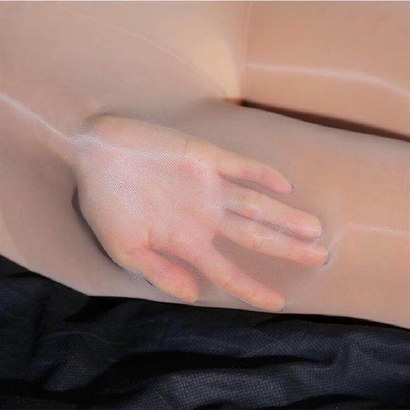 LANGSHA Women's Glossy Open Crotch Sheer Pantyhose