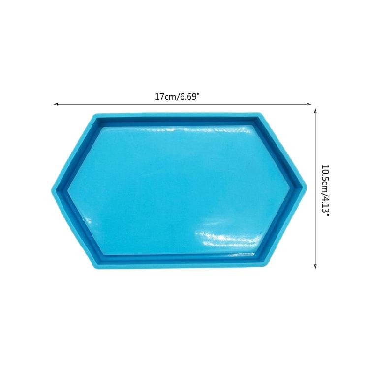 Silicone Tray Mold Coasters Mold Hexagon Epoxy Resin Casting Mold for Resin Art Home Decor Silicone Jewelry Box Mold