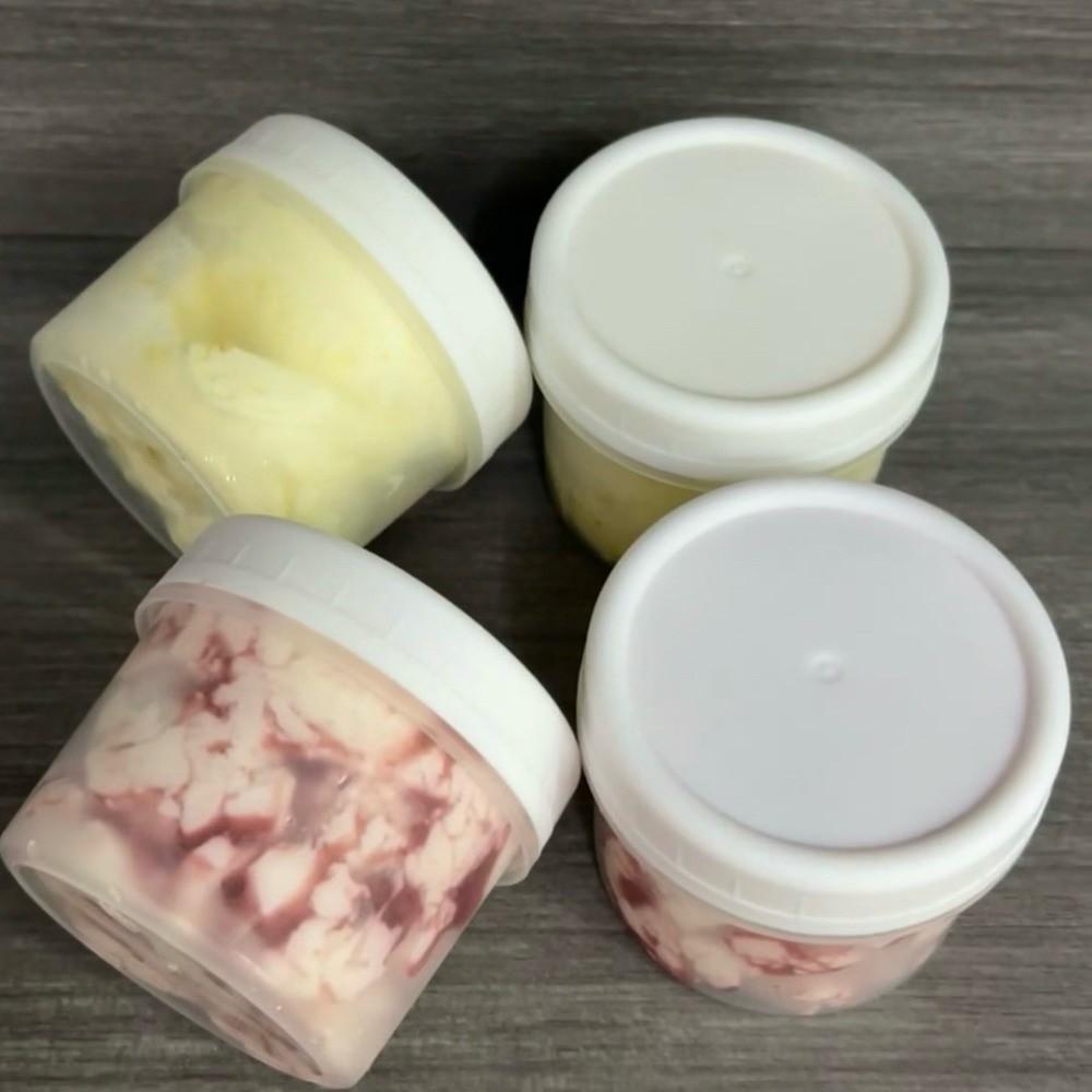 10Pcs Transparent Yogurt Pudding Jars Sealed with Lid Food Storage Container Stackable Reusable Fresh Keeping Box Kitchen