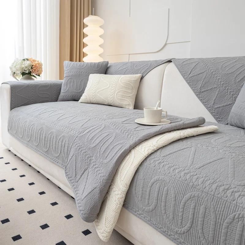 Sofa Cushion Four Seasons Cotton Norse Simple Non-slip Universal Cotton Cushion Modern Winter Sofa Cover Cover Cloth Towel