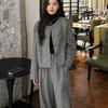 Women's Autumn/Winter Tweed Suit: Little Fragrance Style Coat & Wide-Leg Pants Set