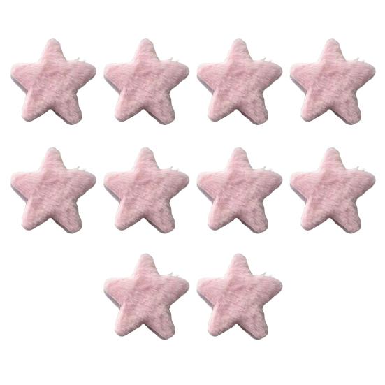 10Pcs Girl Hairpin Plush Star Shape Bang Hair Clips Stable Clamping Force Macaron Color Hair Pin Autumn Winter Accessories