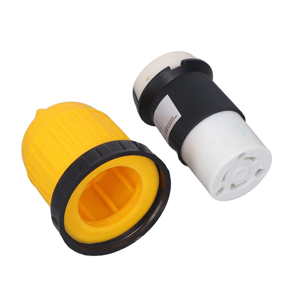 Locking Connector 30A Safety Insulated Twist Lock Plug Connector Power Cord Cover for RV