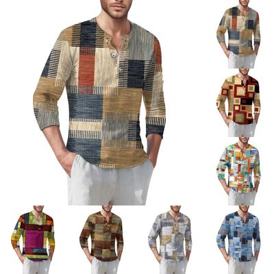 Men'S T-Shirt Street Casual Fashion Long Sleeved Top