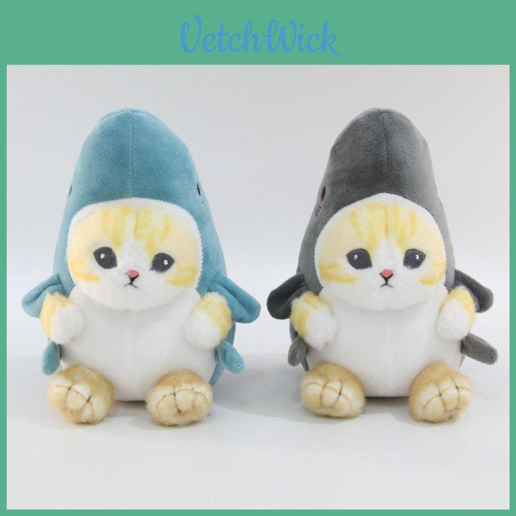 Soft Cat Shark Plushie Doll Kawaii Toy For Kids Pillow Decor Room