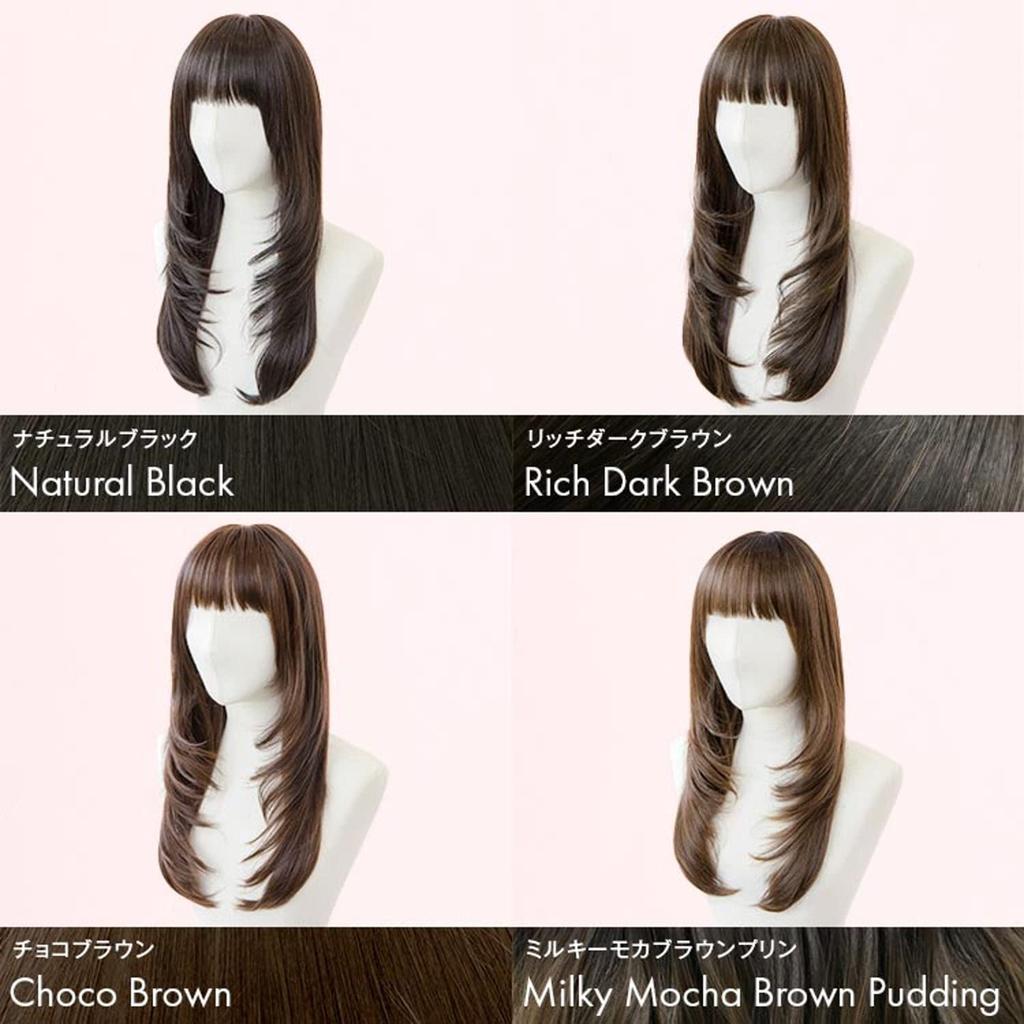 Wig Full Wig 4 Colors M Size Michelle Long Dark [Linea Storia] (Rich Brown)