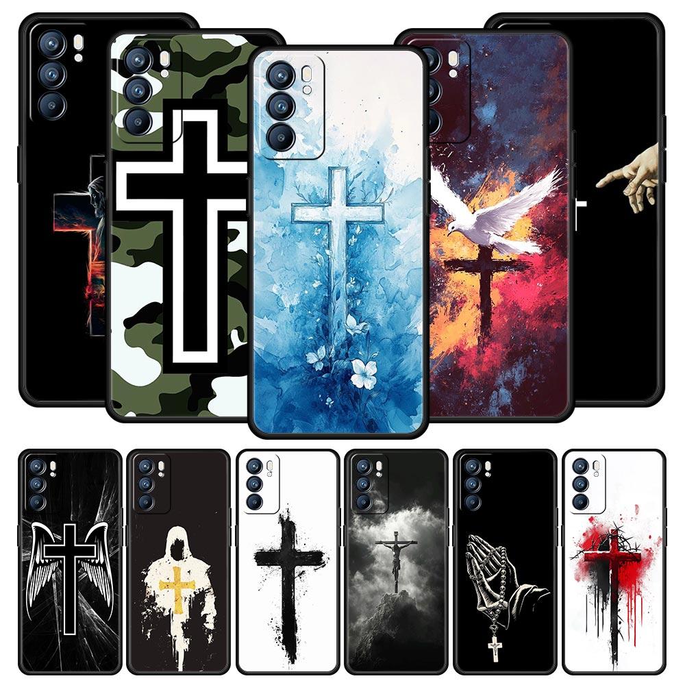 Bible Jesus Christ Christian Cross Case For Oppo Reno13 Reno12 Reno11 F Reno10 Pro A54 5G Find X5 A9 A78 4G A79 A80 A98 Cover