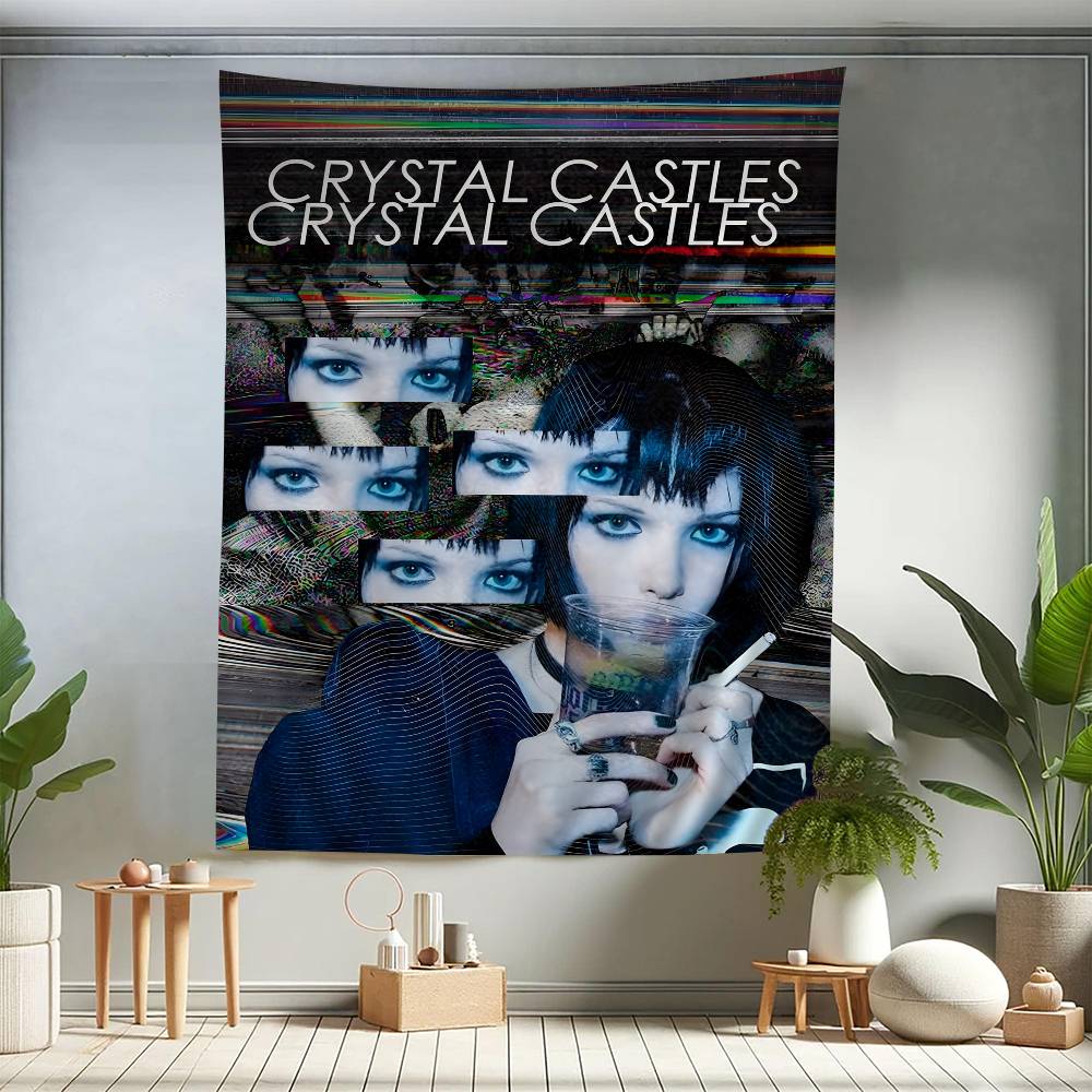 

Band CCrystal Castles Chart Tapestry For Living Room Home Dorm Decor Art Home Decor 74x94cm(29x37in)