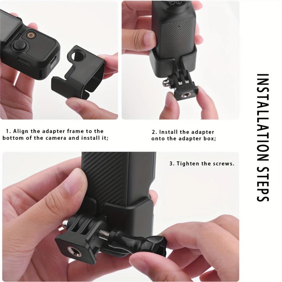 For DJI Osmo Pocket 3 Accessories Kit -  Chest Mount Harness, Backpack Clip Holder with 1/4" Thread Adapter