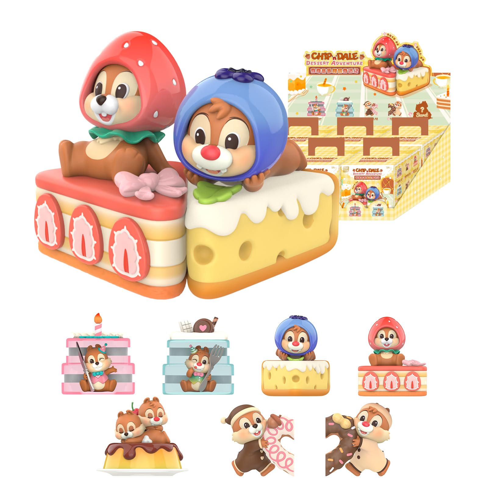 

ЛУЧШАЯ ИГРУШКА Disney Чип и Дейл Серия Сладкие Приключения Коробка 6 Гашапон Фигурка в Слепой Коробке Мягкий Винил ПВХ Премиальная Игрушка Подарок на День Рождения Рождественский Подарок