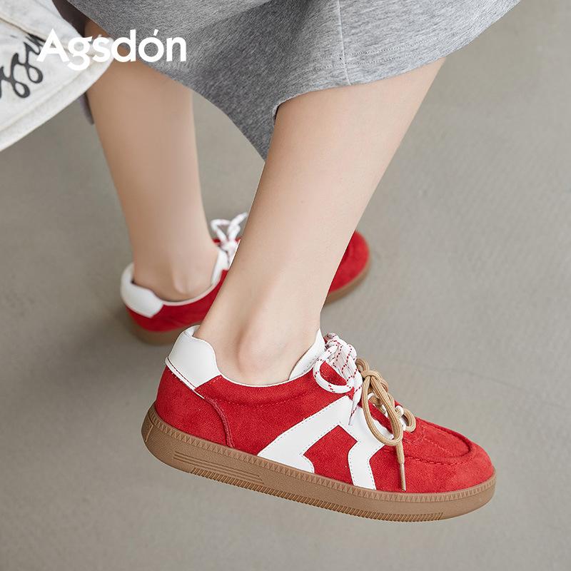 Augustine Ballet Training Shoes Women's 2025 New Autumn Red Forrest Gump Shoes Flat Casual Sports Board Shoes