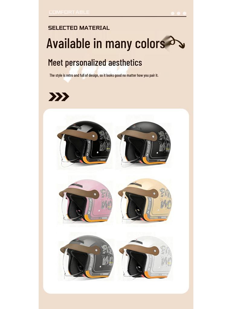 Certified Electric Vehicle Half Helmet for Men & Women, All-Season, Winter Protection, Motorcycle Helmet 11