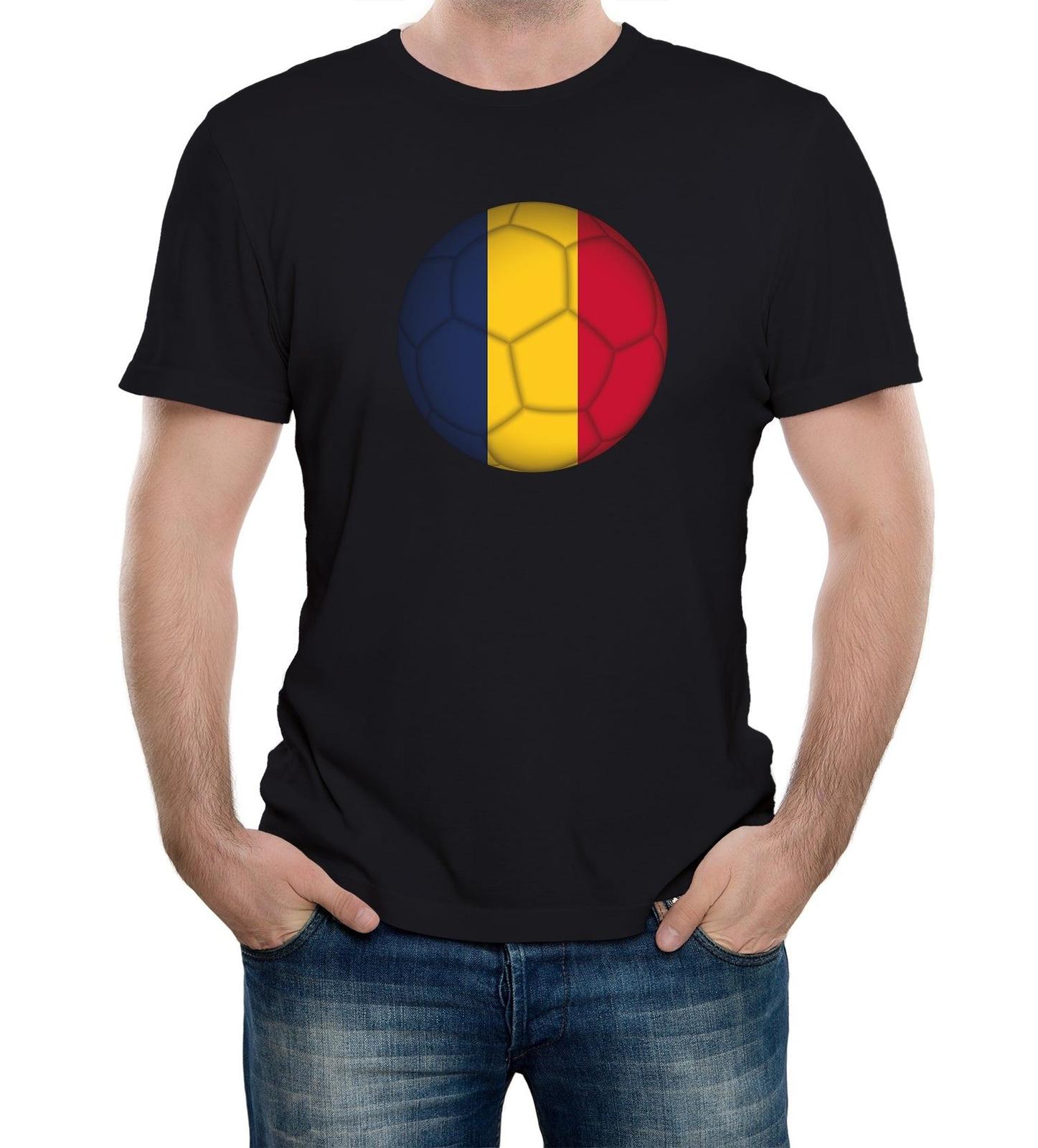 Mens Romania Football Supporter T-Shirt Mens Womens Tees Top World Cup Euros Copa America Country 2XL
