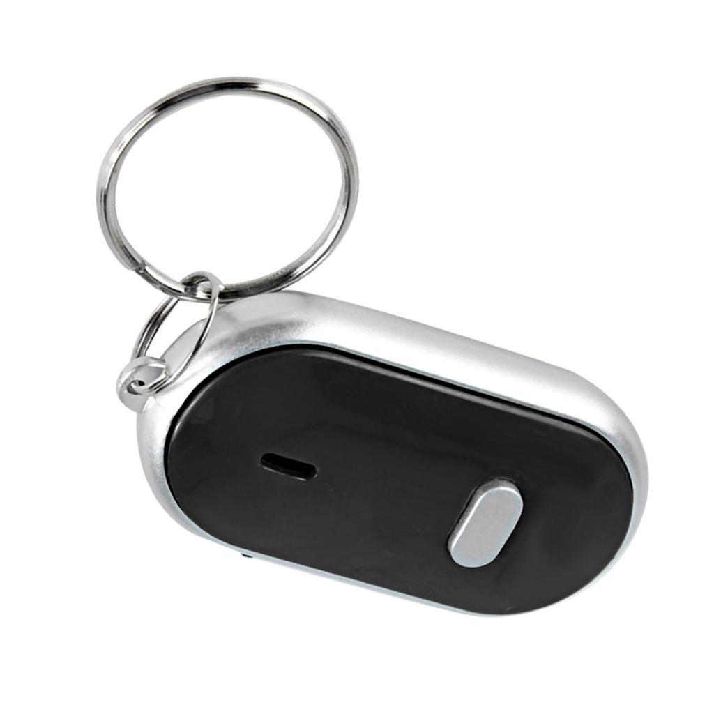 Sprachsteuerung Anti-Verlust-Gerät Whistle Key Finder Schlüsselanhänger Locator Tracer (Schwarz)