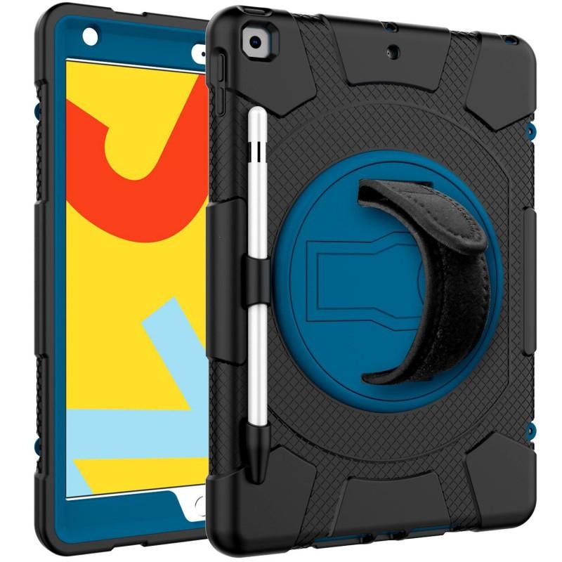360 Rotation Wristband Stand IPad 10.2 7th 8th 9th Gen Full Body Shockproof Silicone Case