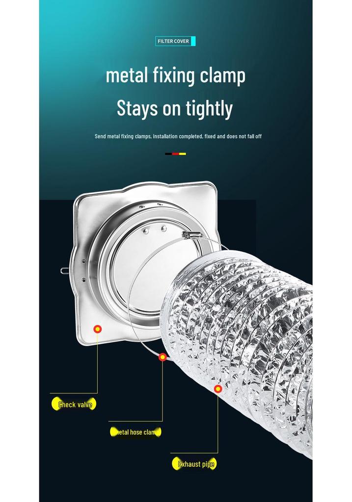 Premium Stainless Steel Check Valve Smoke Backflow Preventer for Range Hood Exhaust Vent