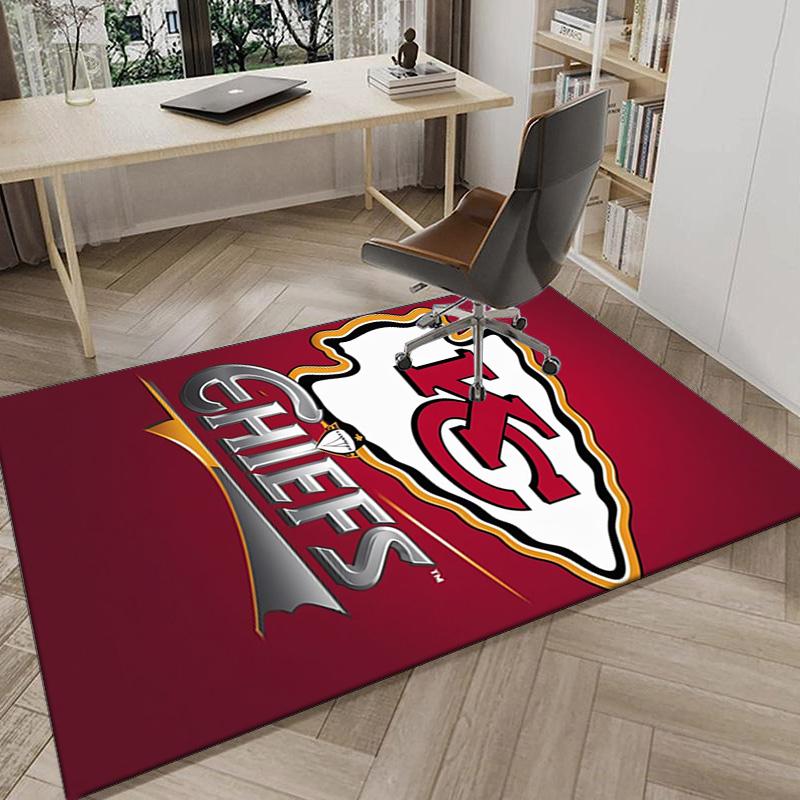 Kansas City Chiefs Logo Area Rug for Office, Chair Rug, Decorative Carpet Livingroom Mat, Large Size Fan gifts Christmas gifts