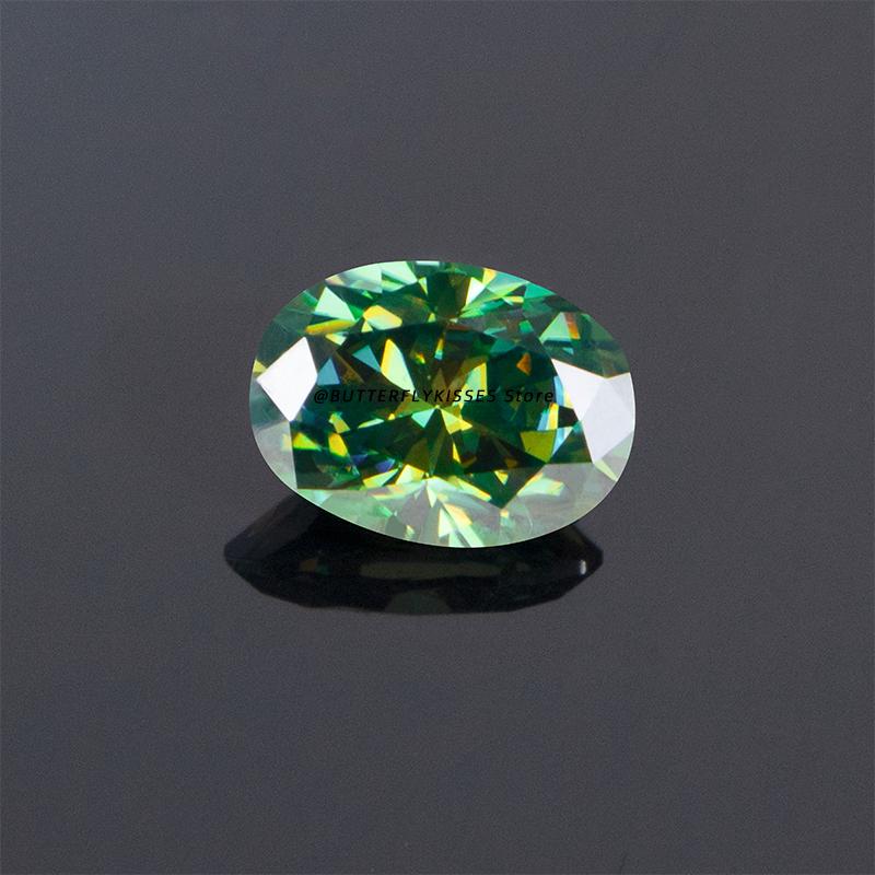 Cellacity Oval alb moissanit 3A piatră goală colier cercei inel cu piatră prin certificat cadou GRA