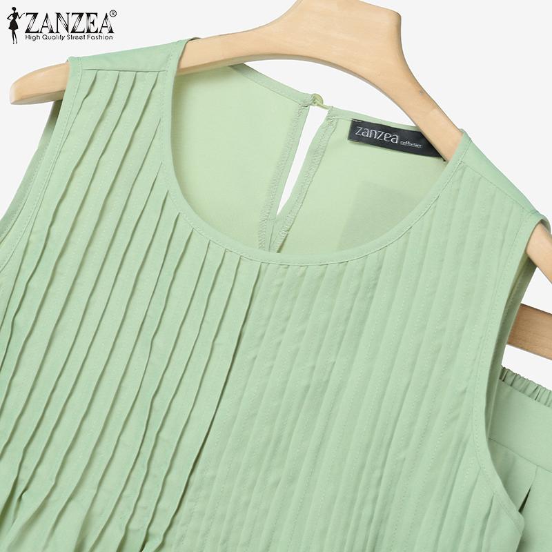 ZANZEA Women Summer Tank Tops and Long Skirts Casual Two Piece Suit Sets