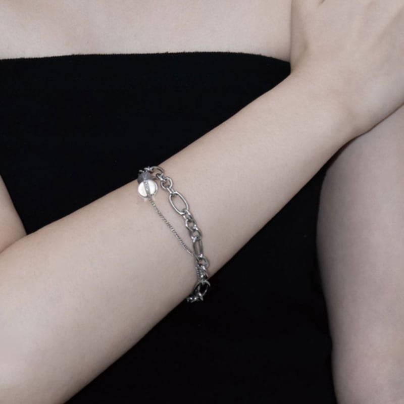 Baroque Stone Togglebar Gemstone Bracelet L