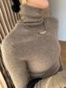 Women's High Neck Cashmere Turtleneck Pullover - 100% Wool Slim Fit Long Sleeve Sweater, Autumn/Winter Base Layer.