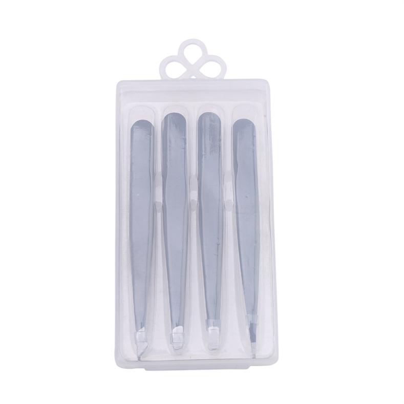 4 pezzi/3 pezzi pinzette di precisione per sopracciglia clip per depilazione sopracciglio in acciaio inossidabile set di strumenti di bellezza