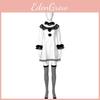 Fantasia Cosplay de Menina Terrifier com Acabamento em Renda para Festa de Halloween e Eventos de Anime