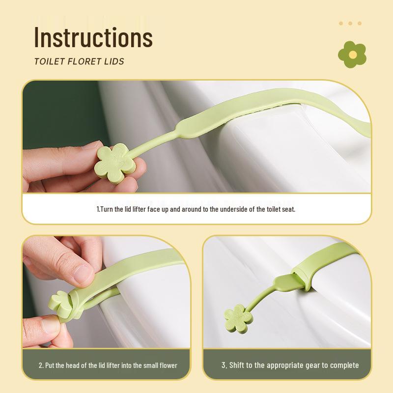 Cute Cartoon Silicone Toilet Seat Lifter - Flip-Up Handle