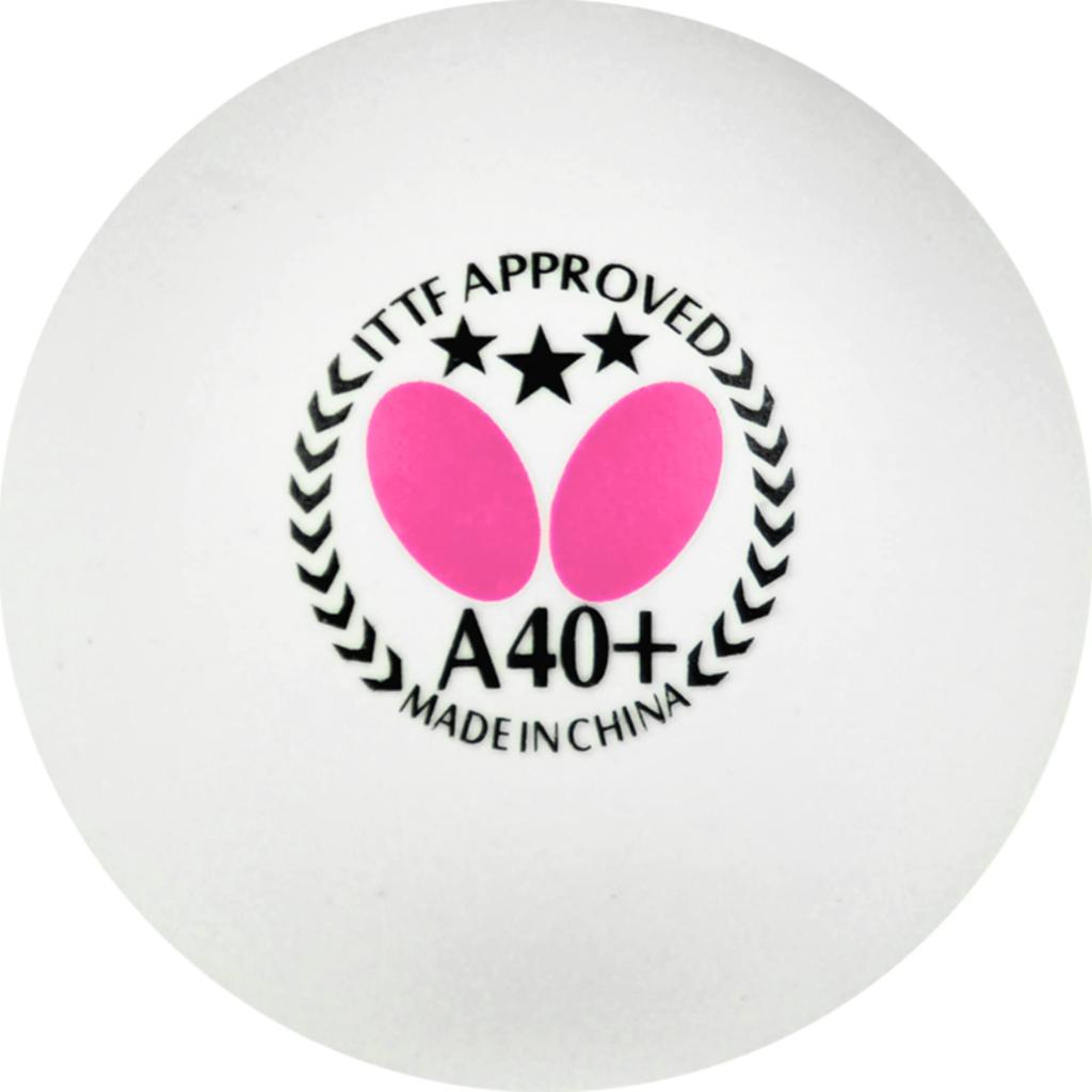 Butterfly Table Tennis Butterfly Three Star Balls White Pack of 95780 White Balls, A40+ (270), 6, (270)