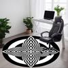 1pc Optical Illusion Chair Carpet for Office, Soft Flannel Throw Mat, Perfect for Office, Holiday Party Decoration Choice Yy260320070