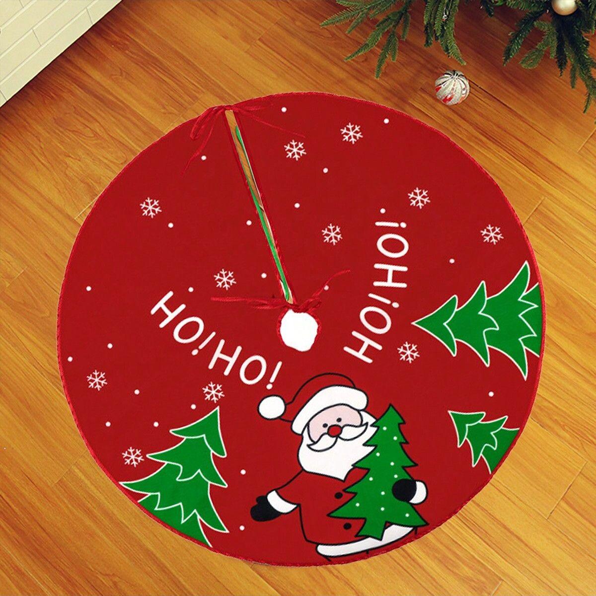 

1 шт.-Юбка для рождественской елки Снеговик Xma Елка Красный Хлопок Рождественская елка Юбка Украшения Сделай сам Счастливого Рождества Украшения для вечеринки Suppl 60cm красный