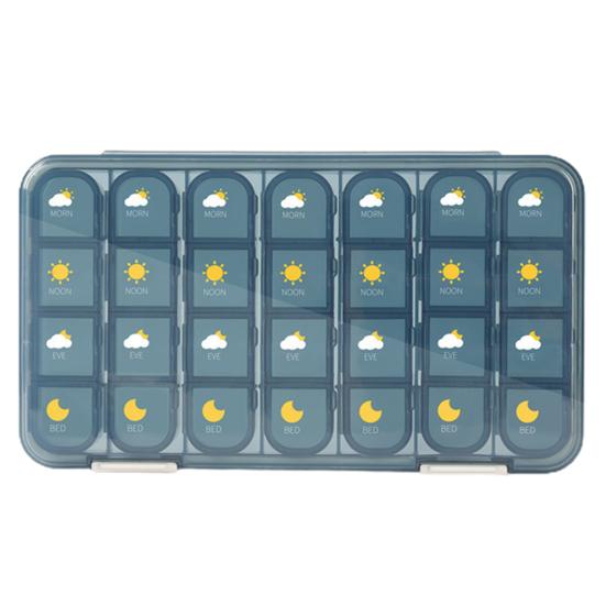 Pillendose Große Kapazität Auslaufsicher 3/4 Mal Täglich Wöchentlich Unterteilter Pillenspender Haushaltswaren