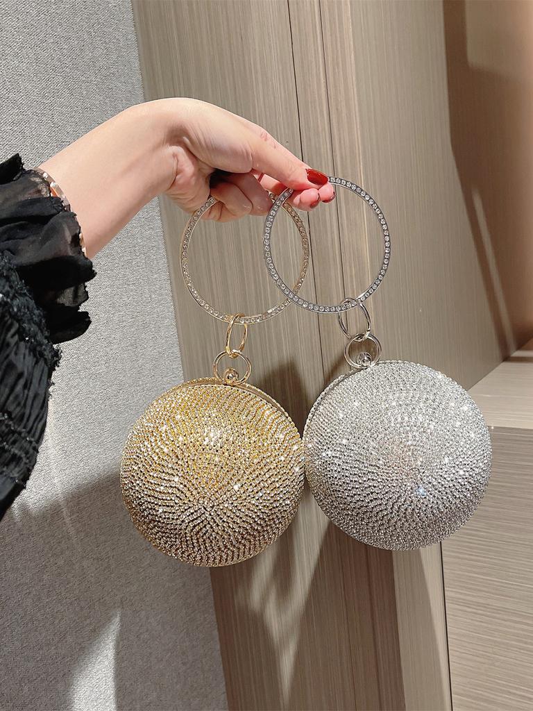 Women's Fashion Ball Sparkling Luxury Rhinestone Dinner Bag Full of Diamond Party Bag Clutch Bag Party Bag Prom Bag Evening Bag