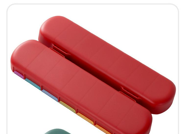 14-Grid Weekly Rainbow Magnetic Foldable Pill Organizer – Moisture-Proof, Portable, Compartmentalized Medicine Dispenser