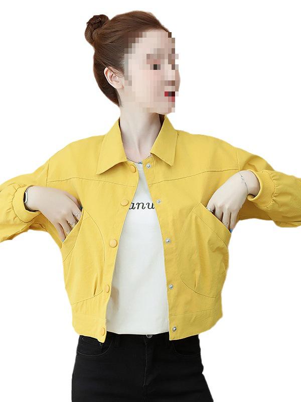 Damen Petites Frühling-Herbst 2025 Koreanische BF Baseballjacke