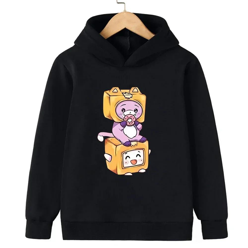 Spring Autumn Children Hoodie Cartoon Print Baby Boy Clothes Funny Streetwear Kids Clothes Girls Long Sleeve Sweatshirt Pullover