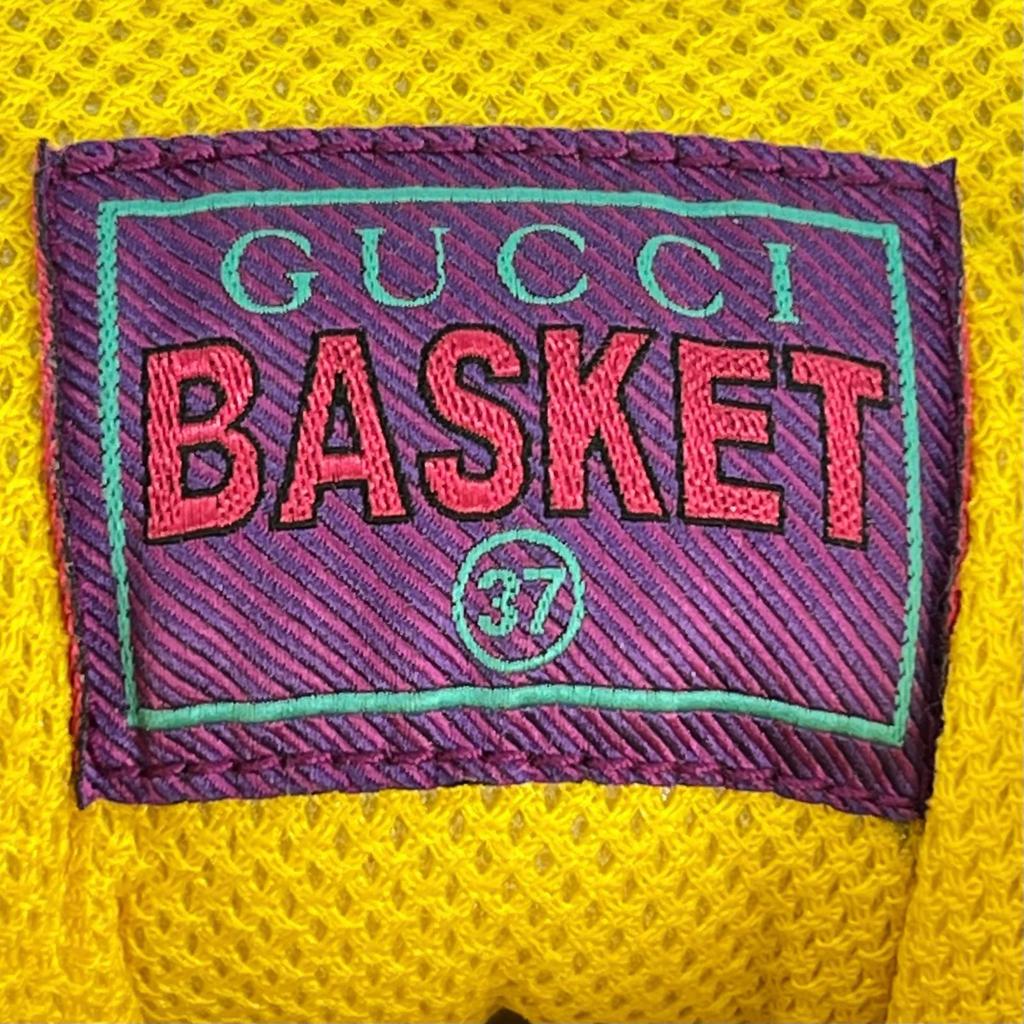 Pristine GUCCI High Cut Sneakers BASKET Vintage Processing Multicolor 37 661310 Used