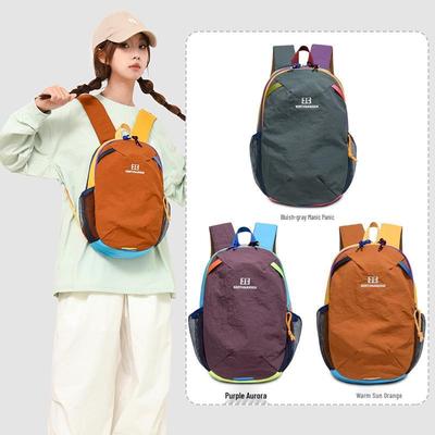 Lightweight Water-Repellent Colorblock Travel Backpack for Men and Women