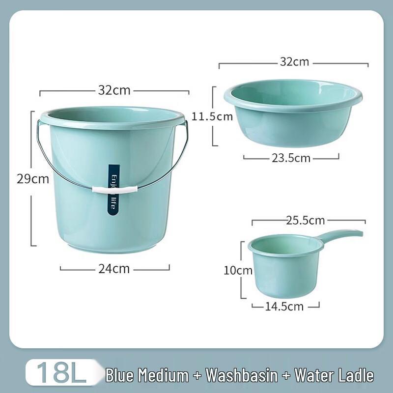 Jingdu Star Thickened Plastic Water Bucket Set