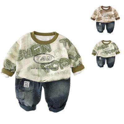 Uformelt langermet sett for barn, komfortable hverdagsantrekk