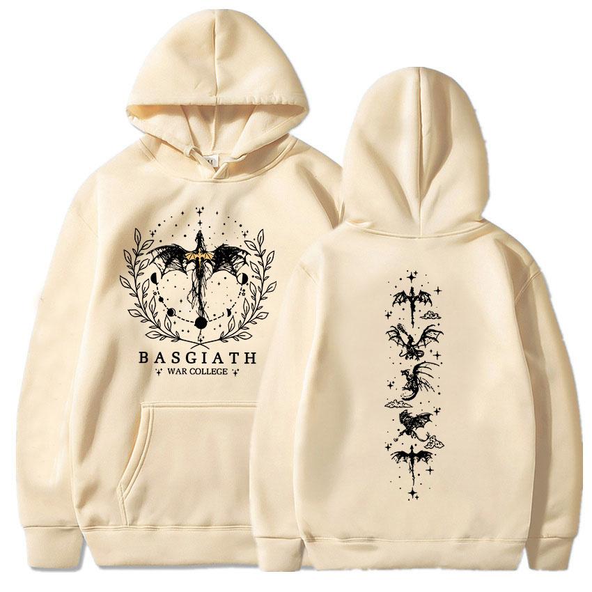 Basgiath War College Hoodies Onyx Storm Dragon Rider Sweatshirts Book Printing Sudaderas Long Sleeve Women Men Clothing