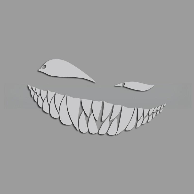 Funny Bared Teeth And Evil Look At You With A Smile Creativeandfunny Stickers For Cartoon Fansandloverhigh Quality For Car Trucks M