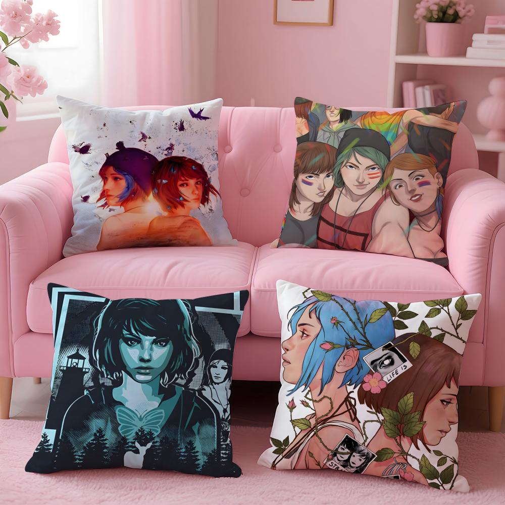 Story Life Is StrangeL Game Cushion Cover Pillow Case Soft Skin Friendly Fabric  Concealed Zipper